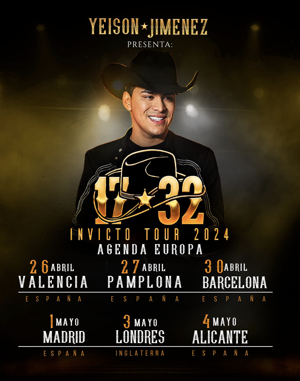 YEISON JIMÉNEZ ANUNCIA LA TERCERA FECHA PARA “17/32 INVICTO TOUR”, DESPUES DEL DOBLE SOLD OUT EN EL MOVISTAR ARENA DE BOGOTÁ