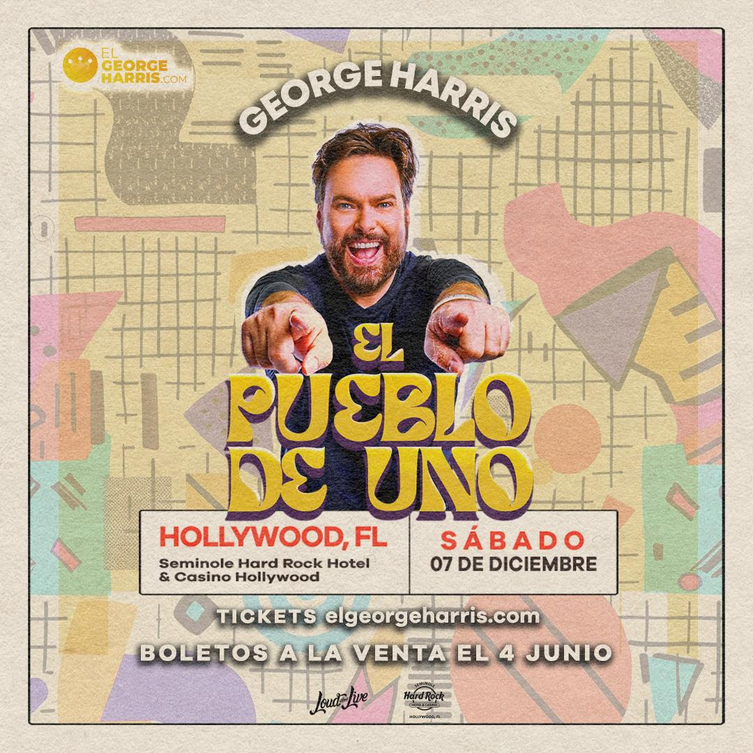 GEORGE HARRIS LLEGA NUEVAMENTE AL ‘SEMINOLE HARD ROCK LIVE’ PRESENTANDO SU EXITOSO SHOW “EL PUEBLO DE UNO” 