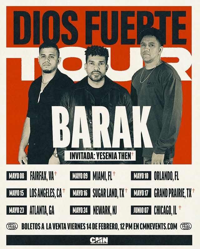 Grupo Barak anuncia su nuevo tour “Dios Fuerte” con una gira histórica por Latinoamérica, Europa y EE.UU