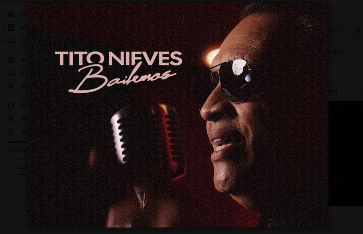 EL ÍCONO DE LA SALSA,TITO NIEVES,CONVIERTE UNA TÍMIDACONFESIÓN AMOROSA EN UNACTO DE COMPLICIDAD EN“BAILEMOS”,SU NUEVO SENCILLO